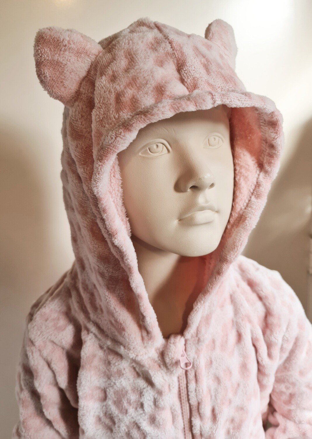 Onesie, Jumpsuit  "Panter" roze hooded kids series super soft