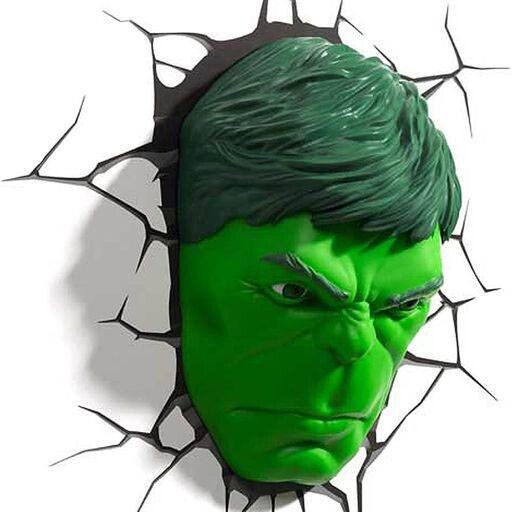 Marvel Hulk  &quot;Face&quot; 3D LED Light