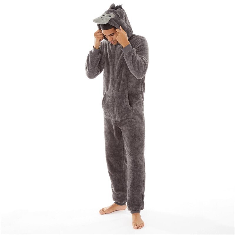 Onesie, Jumpsuit &quot;Gorilla&quot; hooded super soft