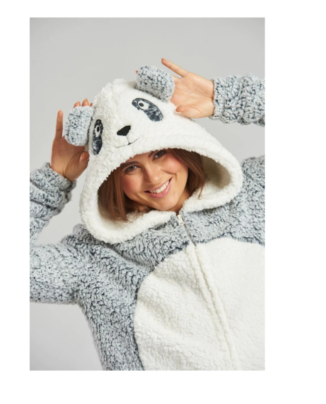 Onesie, Jumpsuit &quot;Panda&quot; Snowtip fluffy hooded womens size