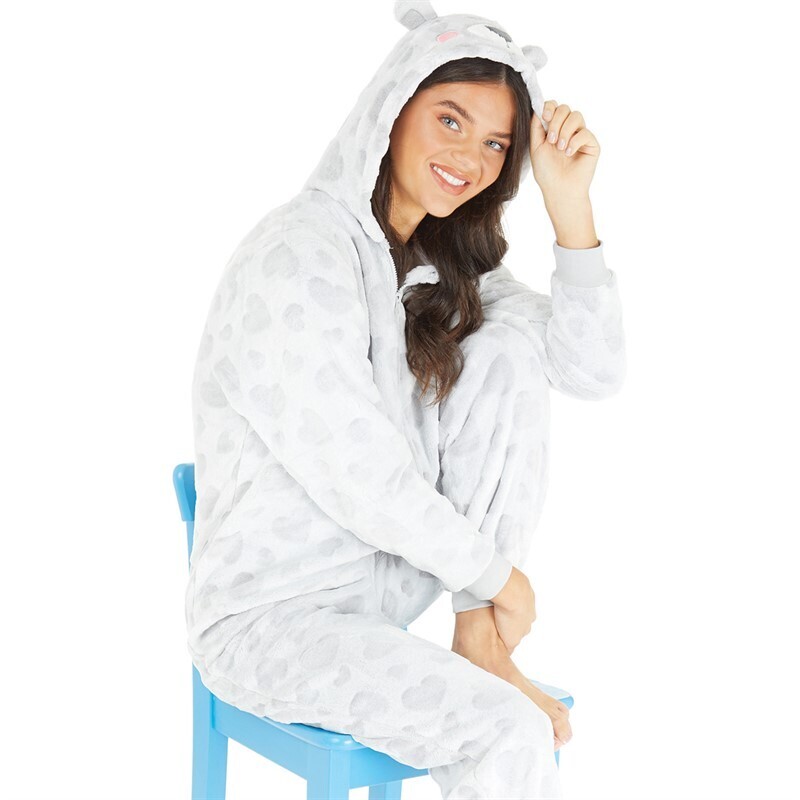 Onesie, Jumpsuit &quot;Beer&quot; hooded womens size super soft