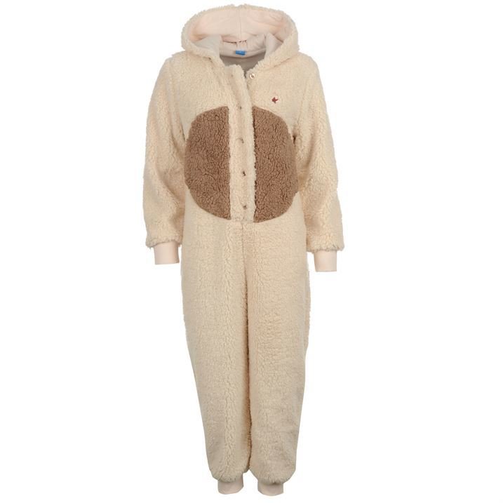 Onesie, Jumpsuit, Fluffy Creme hooded super soft