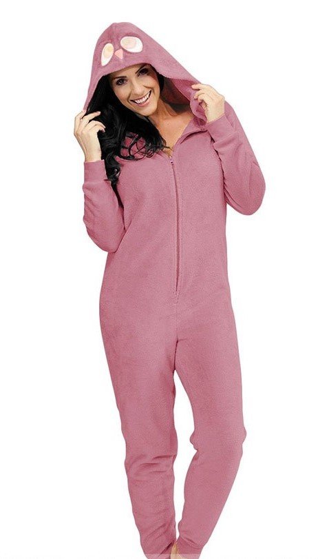 Onesie, Jumpsuit &quot;Uil&quot; hooded super soft
