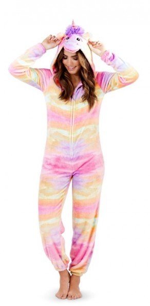 Onesie, Jumpsuit Unicorn &quot;Rainbow&quot; design hooded super soft