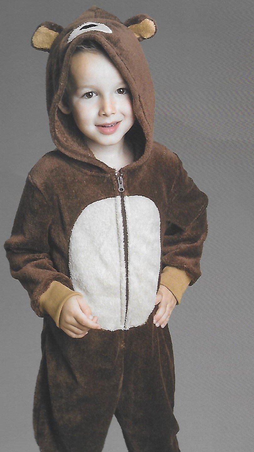Onesie, Jumpsuit &quot;Bruine Beer&quot; hooded kids series