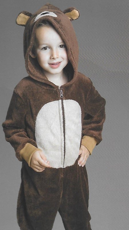 Onesie, Jumpsuit &quot;Bruine Beer&quot; hooded kids series