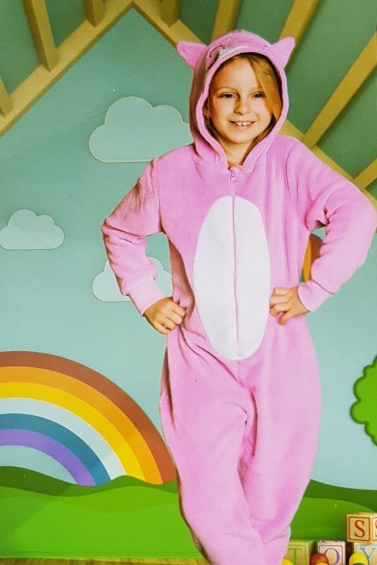 Onesie, Jumpsuit  &quot;Biggetje&quot;  roze hooded