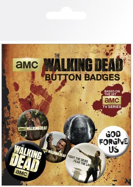 Walking Dead &quot;Pin Badges&quot; 6-pack