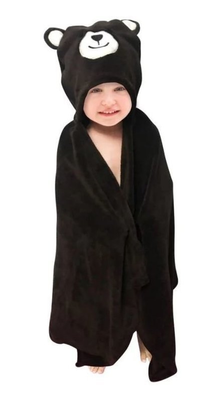 Lounger, Snuggle kinderdeken &quot;Beer&quot; hooded