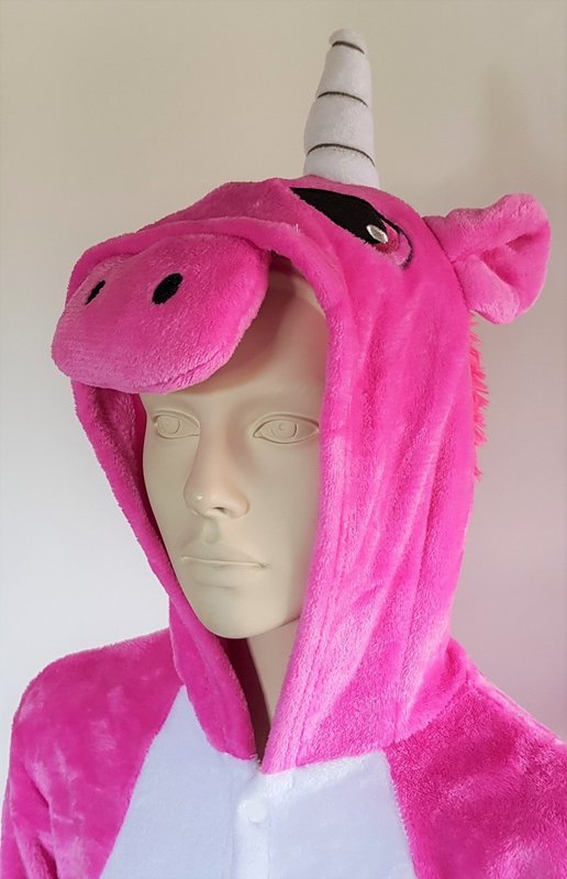 Onesie, Unicorn &quot;Roze&quot; hooded super soft kids/baggie series