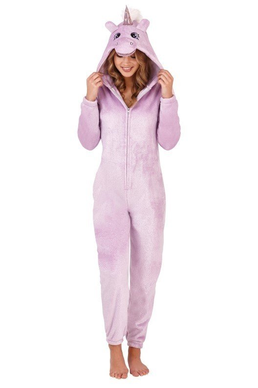 Onesie, Jumpsuit Unicorn &quot;Paars Sprankling&quot; hooded