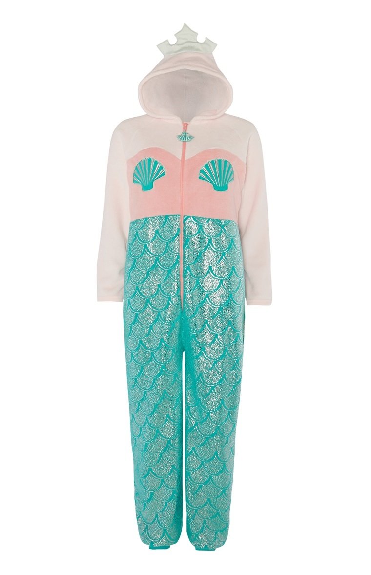 Onesie, Jumpsuit &quot;Zeemeermin&quot; hooded supersoft