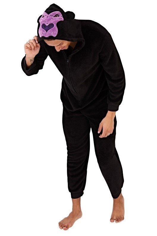 Onesie, Jumpsuit &quot;Gorilla&quot; hooded super soft