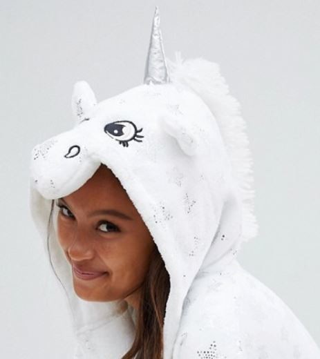 Badjas &quot;Unicorn&quot; Metallic Star look hooded
