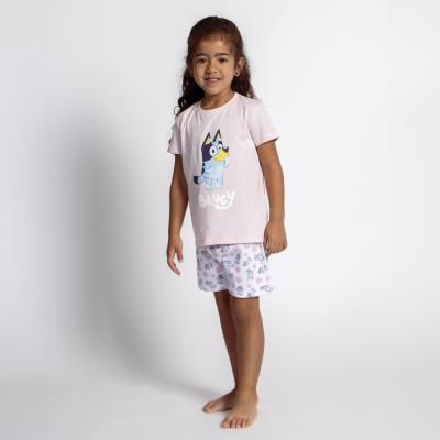 Pyjama "Bluey" Single Jersey short roze kids series