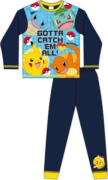 Pyjama Pokémon Pikachu Gotta Catch 'Em All kids series