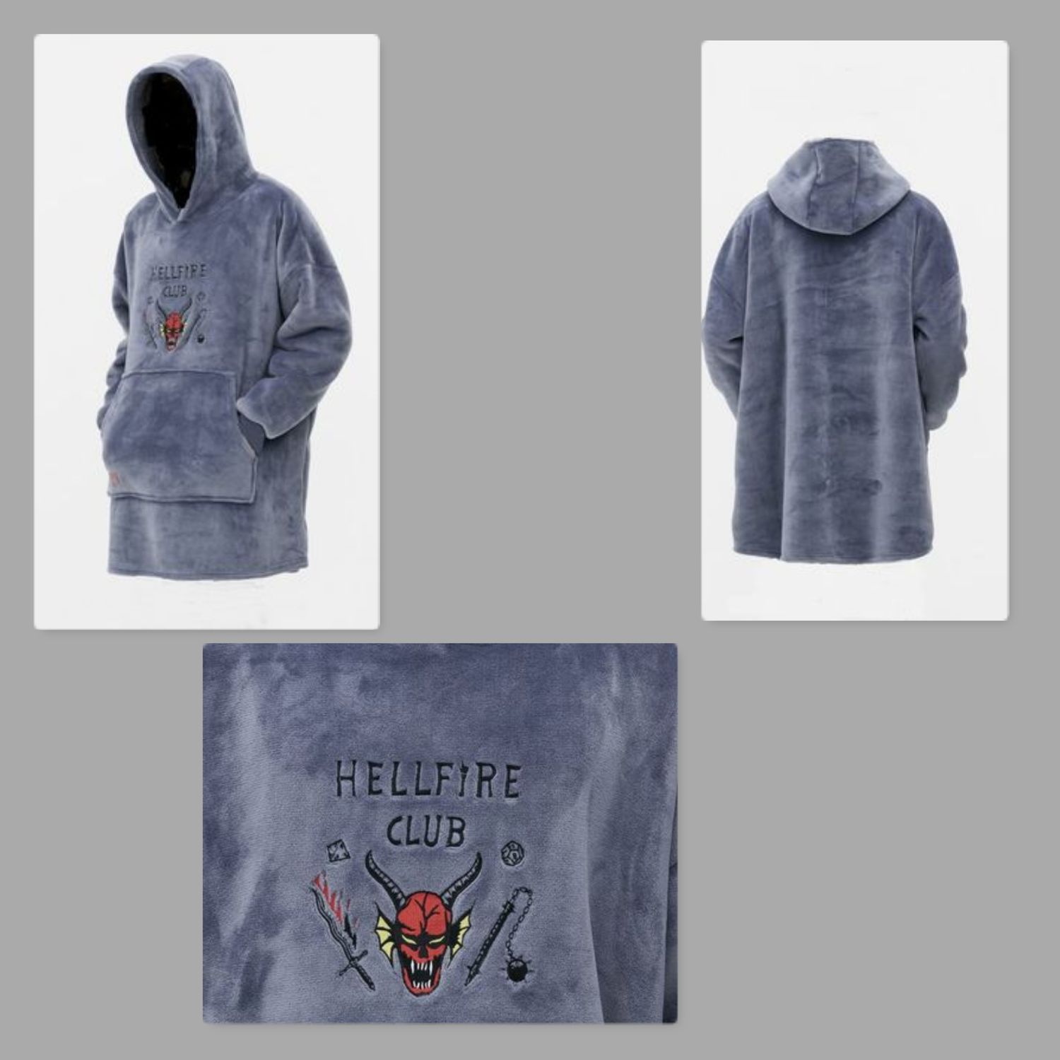 Stranger Things "Hellfire Club" Oversize Hoodie Blanket