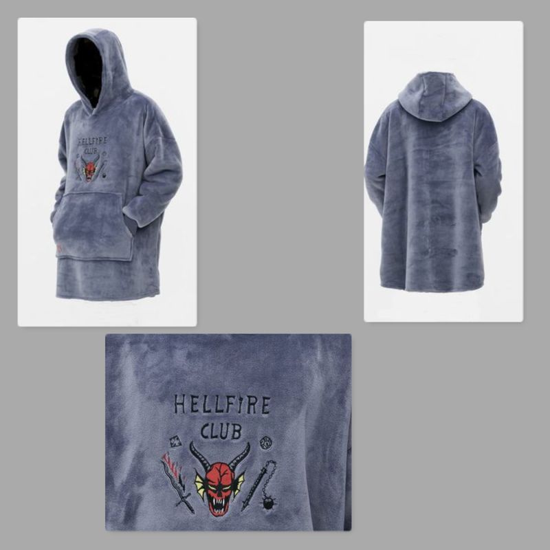 Stranger Things "Hellfire Club" Oversize Hoodie Blanket
