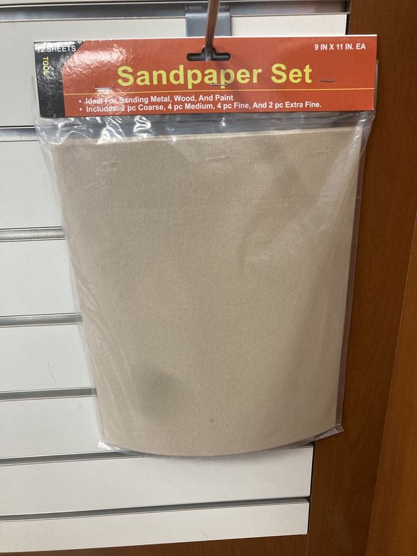 Assorted Grit General Purpose Sandpaper 12 Sheets 9" x 11"