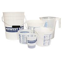 Midwest Rake Mix & Measure Container-Clear Printed Measurements On Outside Midwest Rake Mix & Measure Container-Clear Printed Measurements On Outside