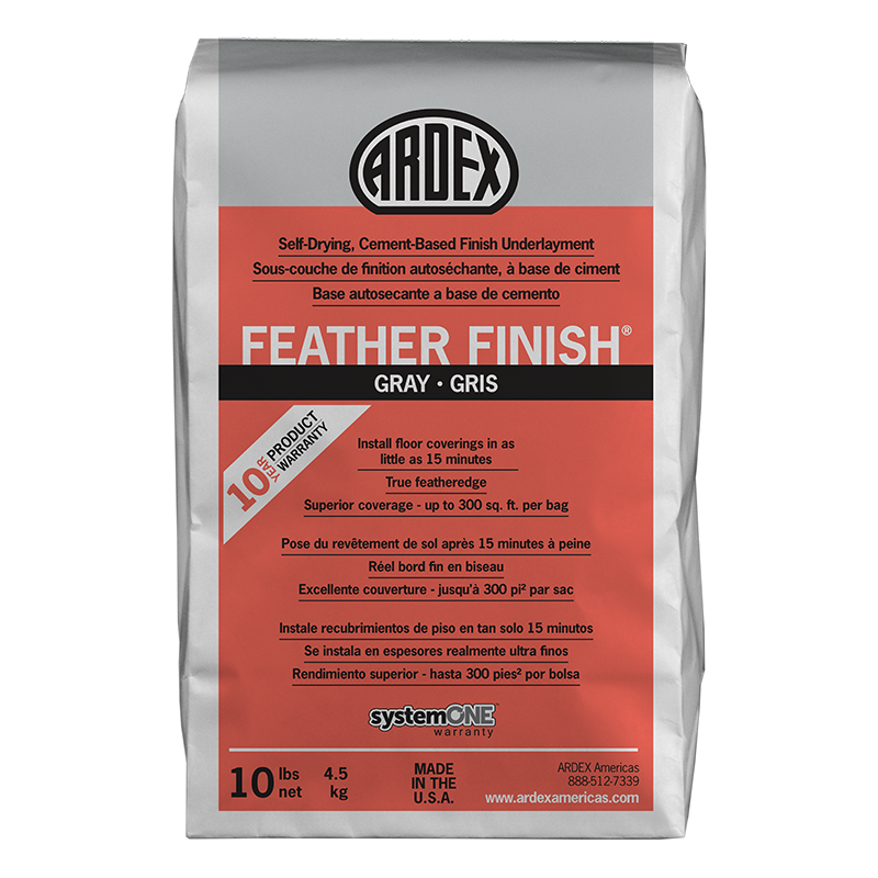 FEATHER FINISH Self-Drying Cement-Based Finishing Underlayment