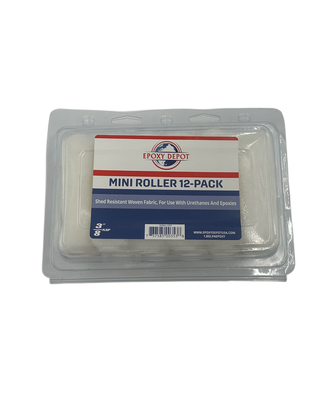 Epoxy Depot 4"x3/8 shed resistance mini roller 12 pack.