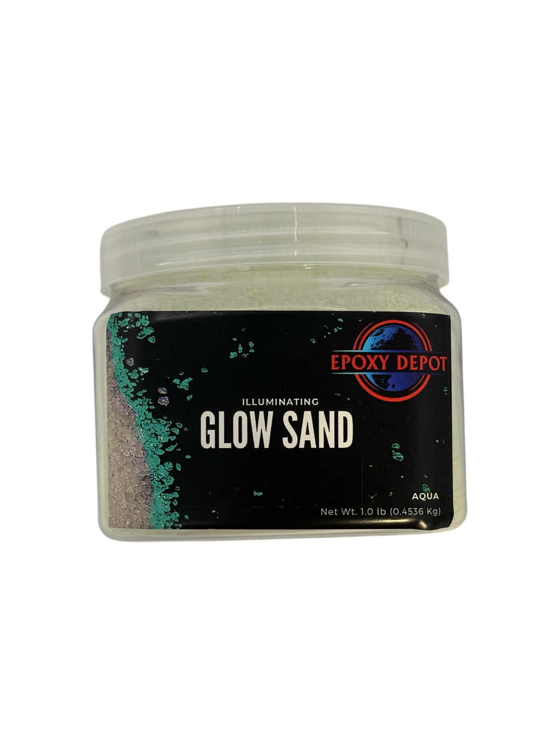 LuxStone Glow Aqua Sand and Stones (1 lb), Size Profile: Sand