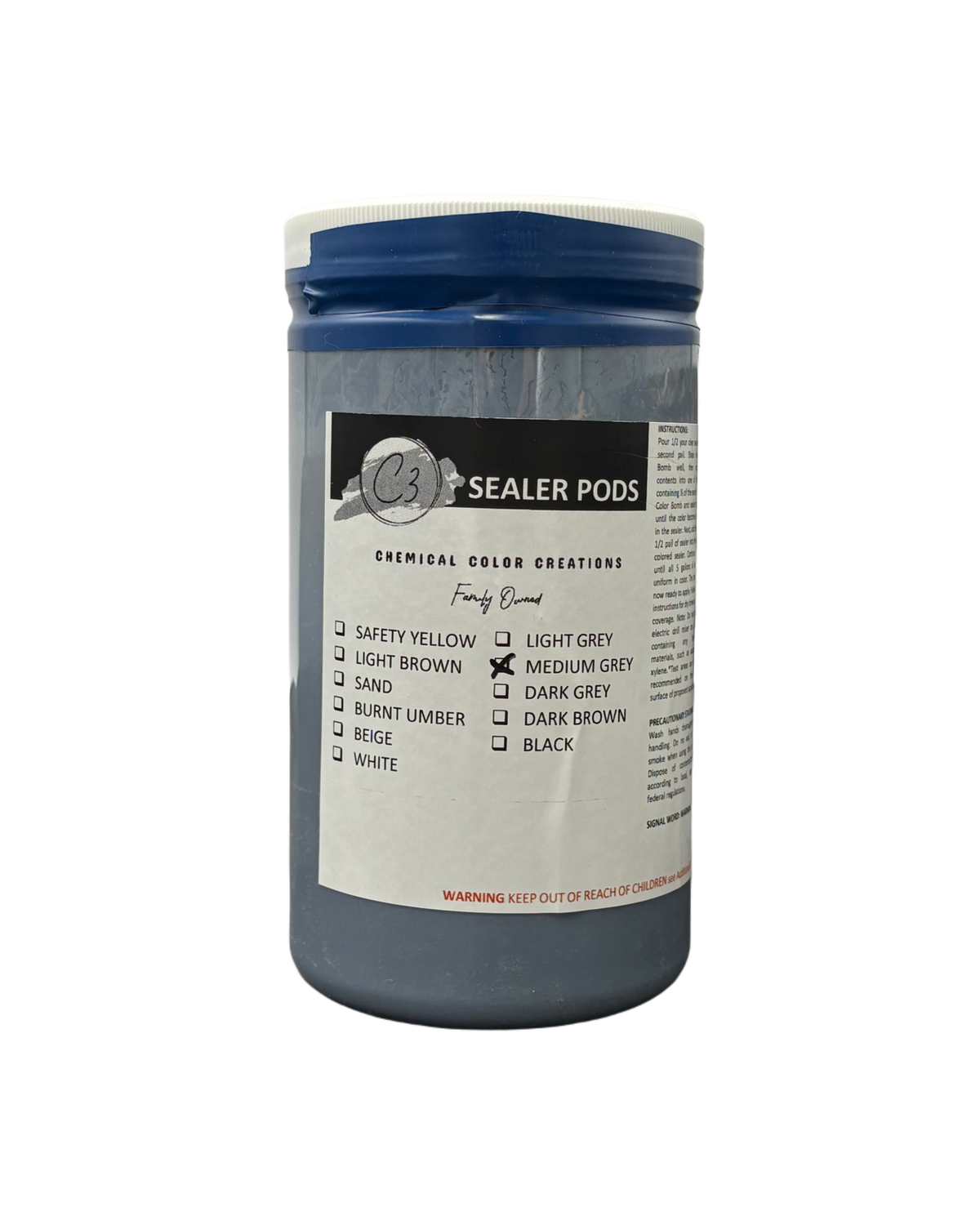 C-3 Sealer Pods 32oz, Color: Medium Grey