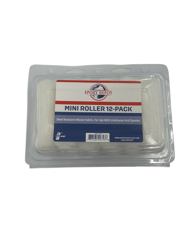 Epoxy Depot 4"x3/8 shed resistance mini roller 12 pack