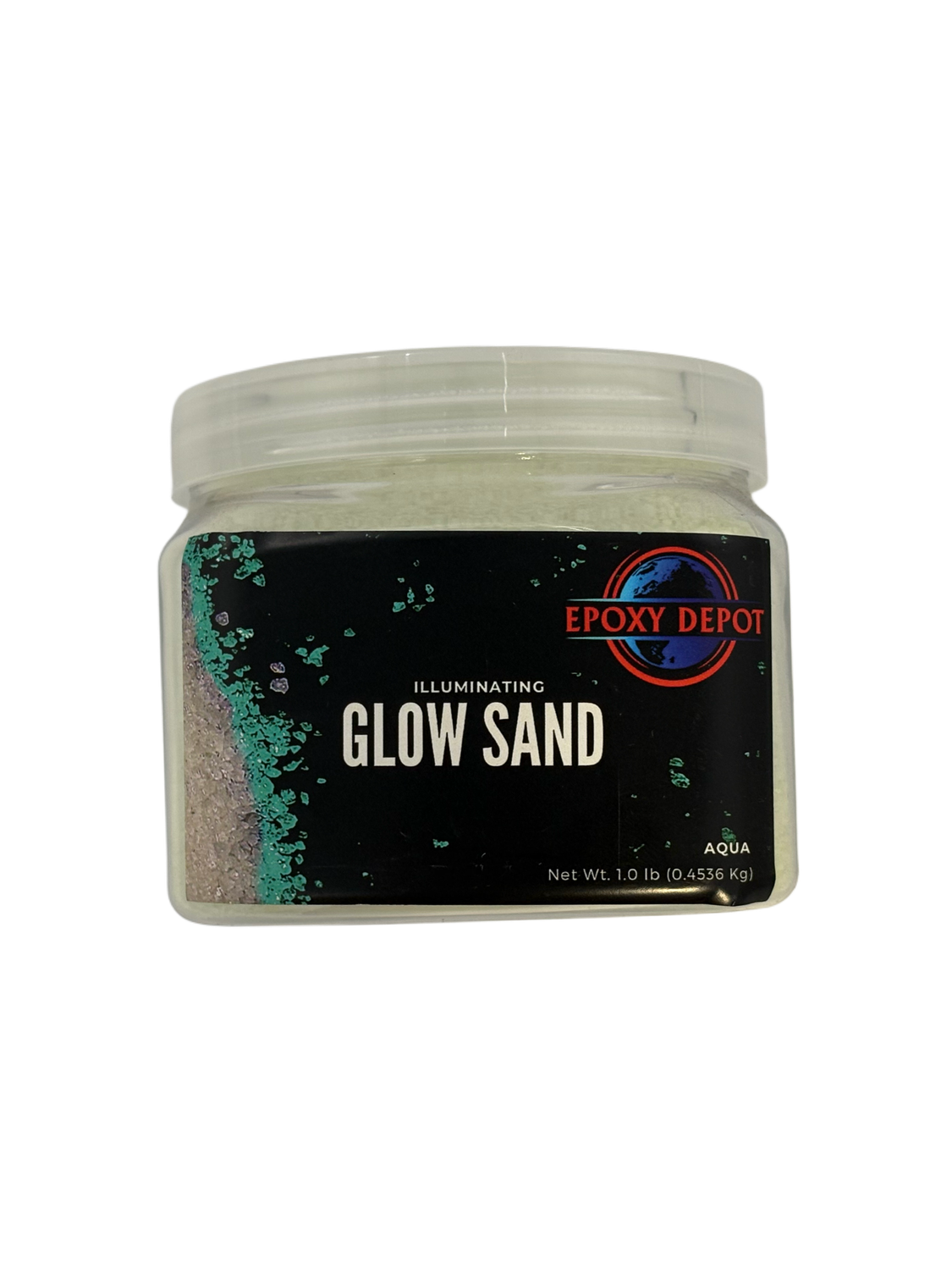 LuxStone Glow Aqua Sand and Stones (1 lb), Size Profile: Sand