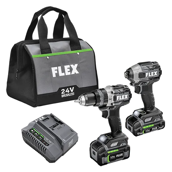 Flex Tools 2 Tool Combo Kit, Drill Driver with Turbo Mode and Impact Driver with Quick Eject Flex Tools 2 Tool Combo Kit, Drill Driver with Turbo Mode and Impact Driver with Quick Eject