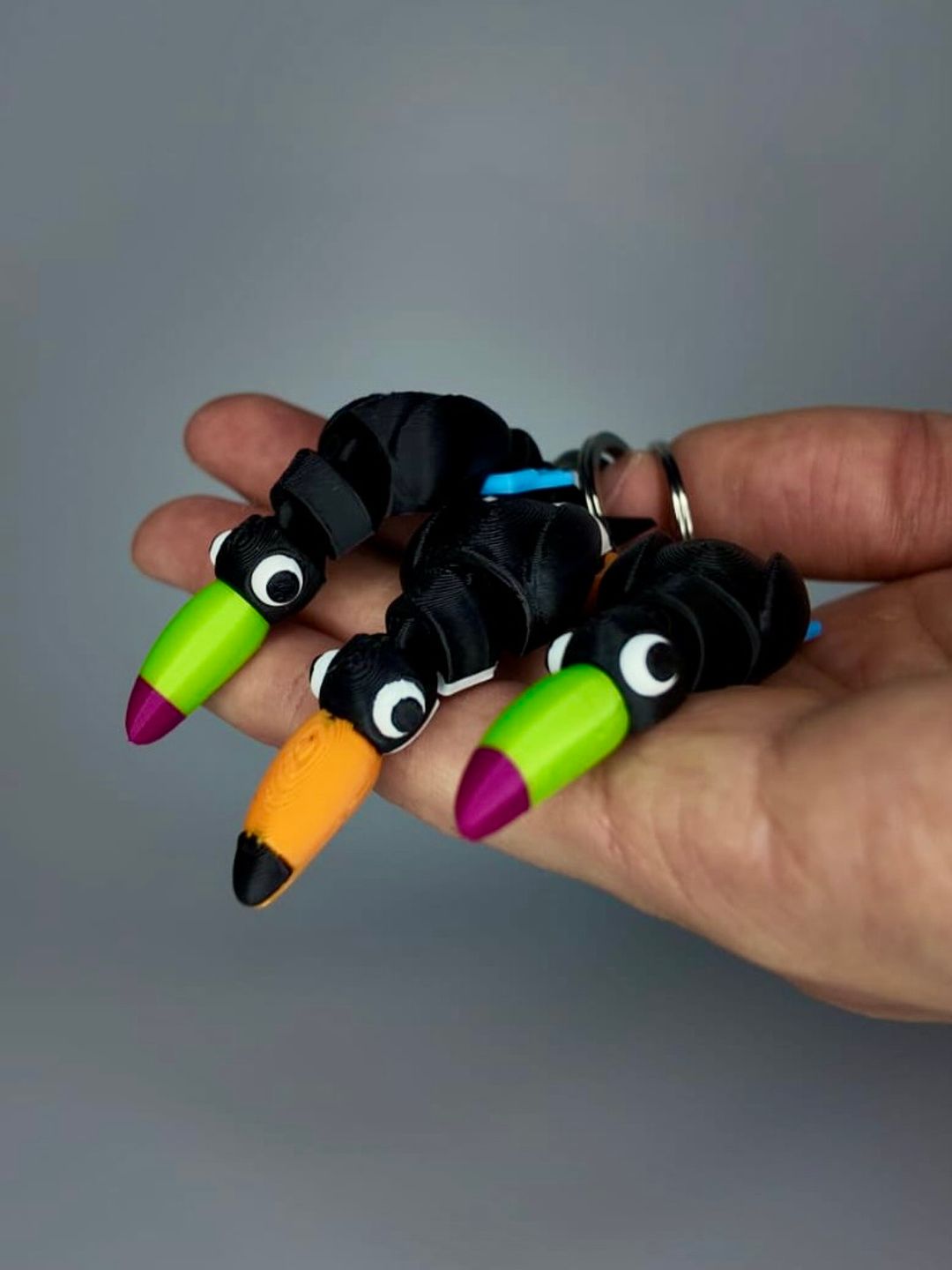 FlexiToy Toucan keychain