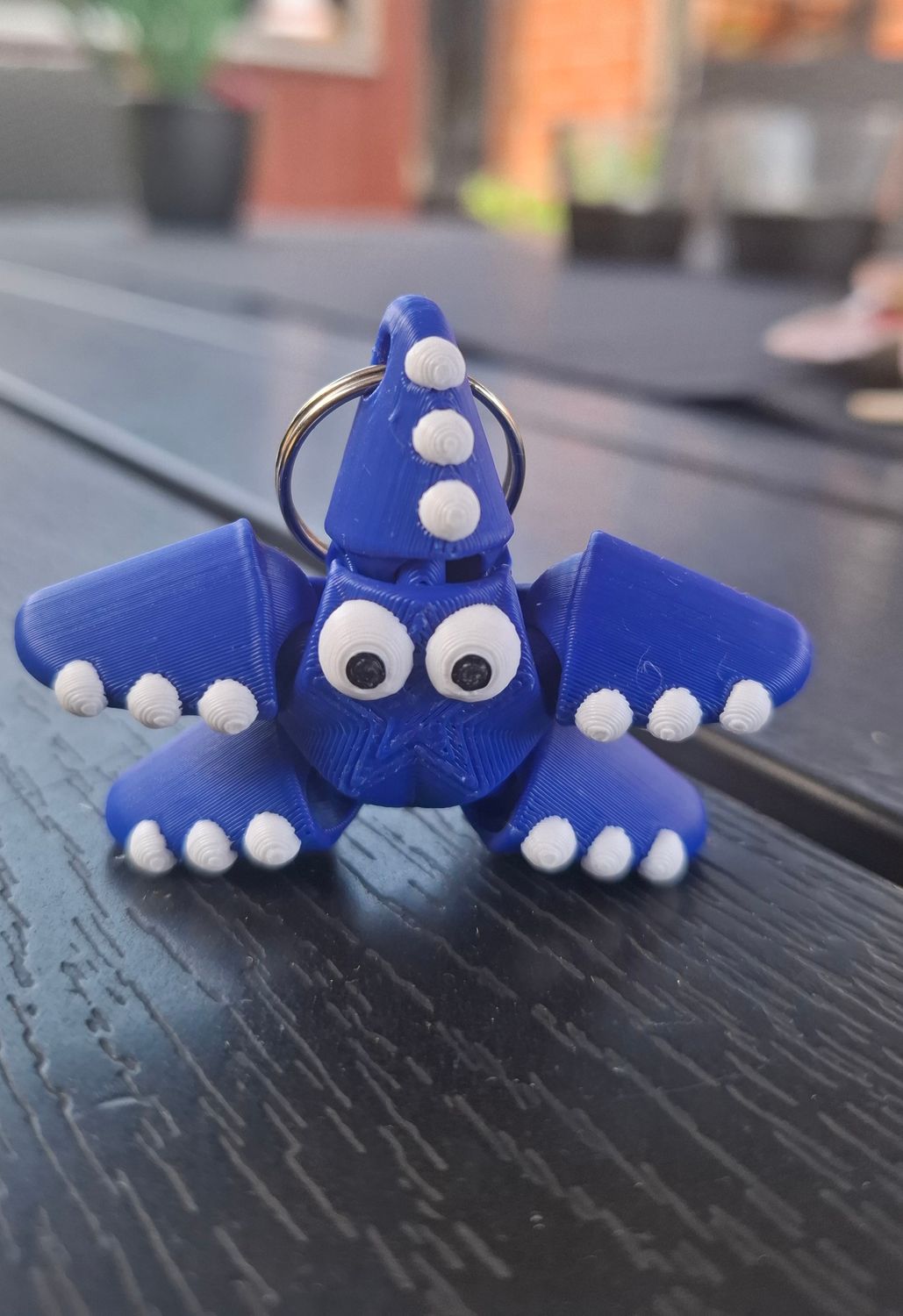 zeester blauw sleutelhanger