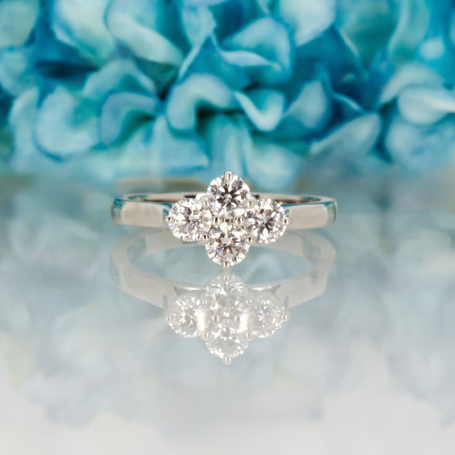 Platinum 0.78ct Round Brilliant Cut Diamond Four-Stone Ring