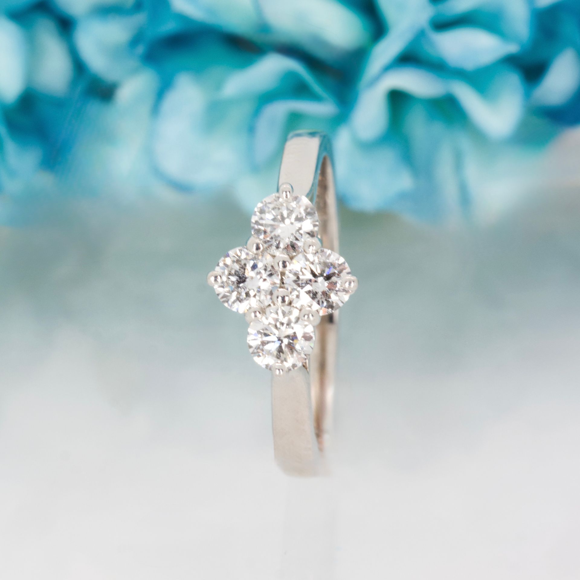 Platinum 0.78ct Round Brilliant Cut Diamond Four-Stone Ring