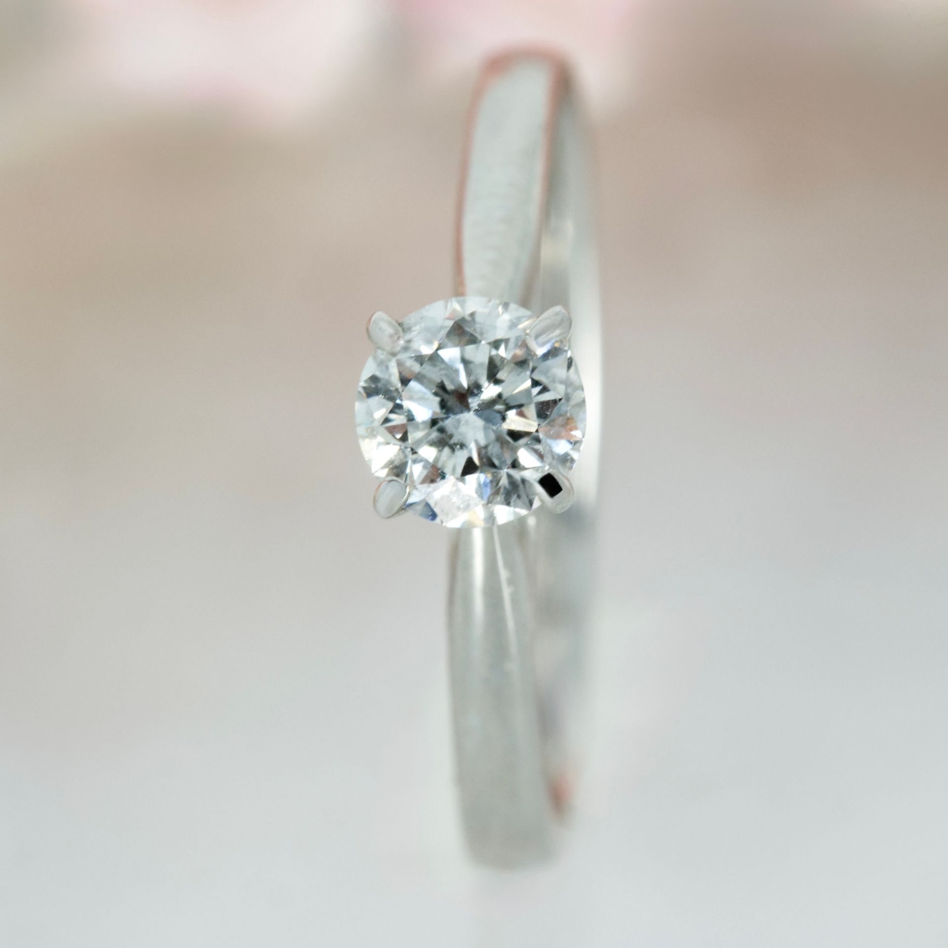 Pre-Loved 18ct White Gold 0.50ct Approx Round Brilliant Cut Diamond Solitaire Ring