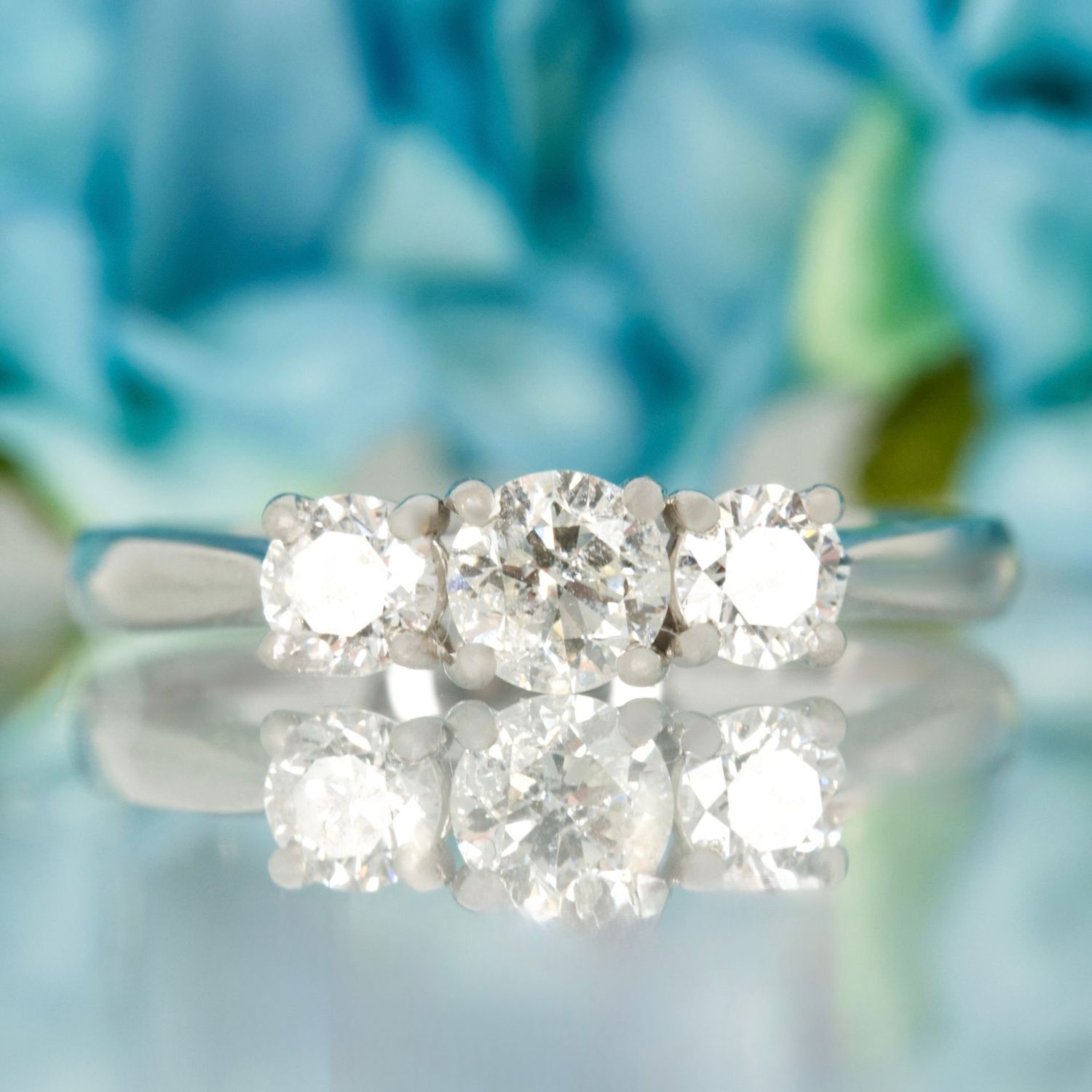 Platinum 0.50ct Round Brilliant Cut Diamond Claw Set Trilogy Ring Platinum 0.50ct Round Brilliant Cut Diamond Claw Set Trilogy Ring