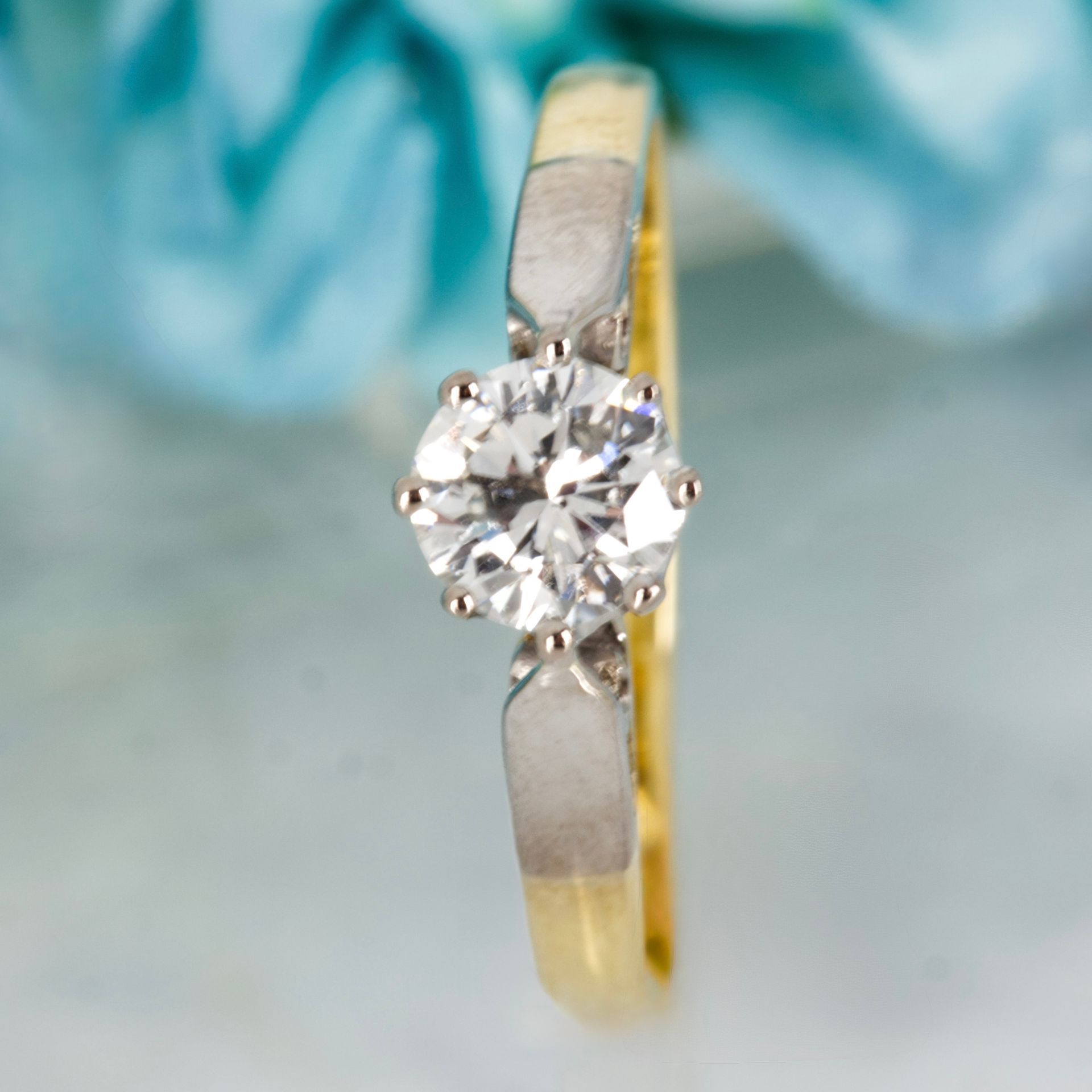 Pre-Loved 18ct Yellow Gold 0.53ct Approx Round Brilliant Cut Diamond Solitaire Ring