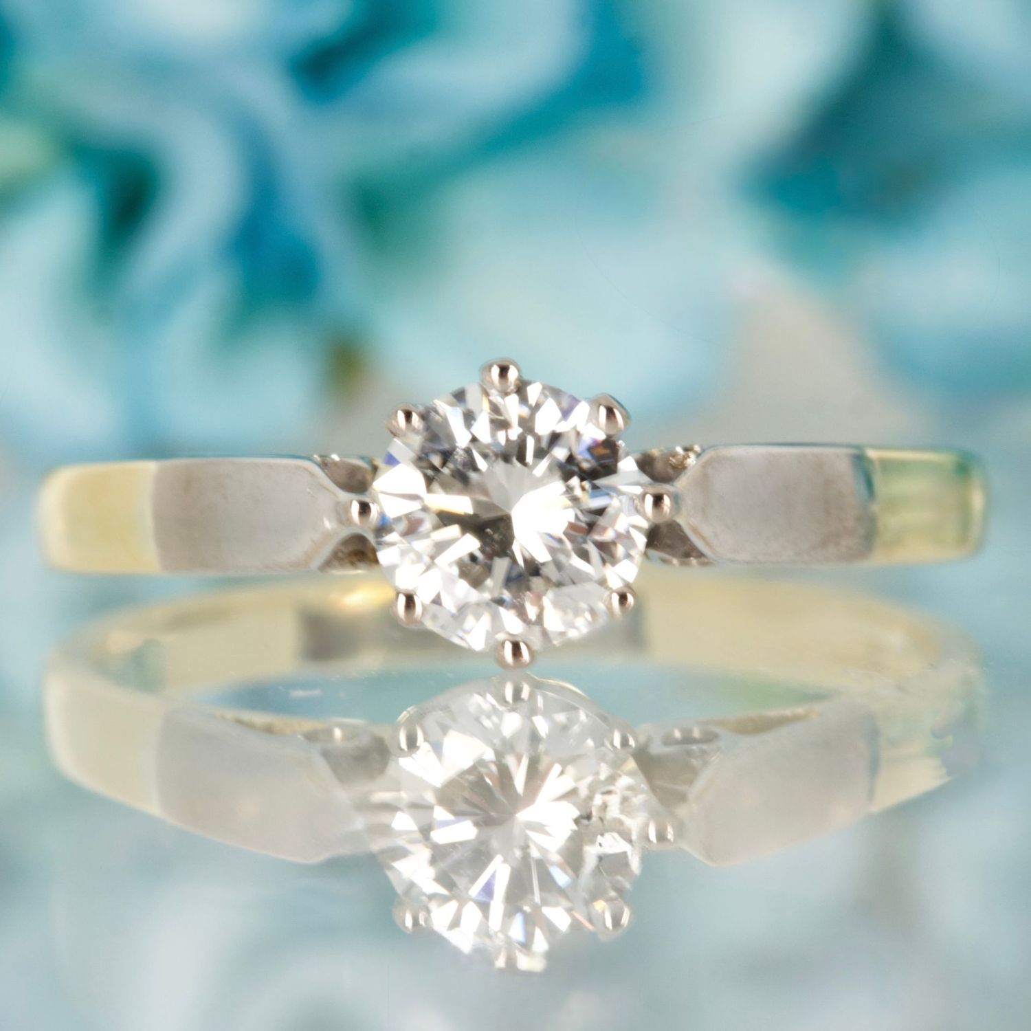 Pre-Loved 18ct Yellow Gold 0.53ct Approx Round Brilliant Cut Diamond Solitaire Ring