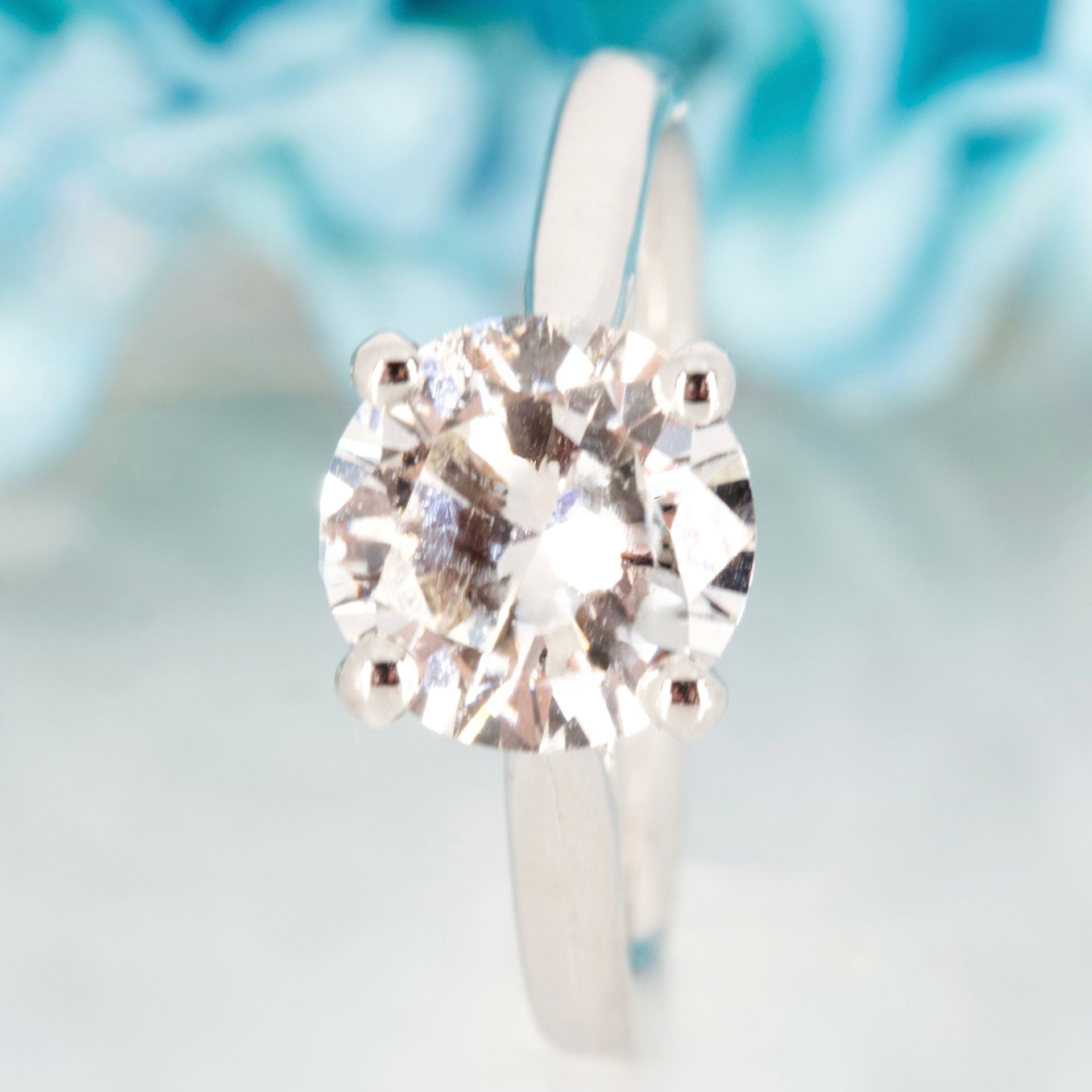 9ct White Gold 2.00ct Round Brilliant Cut Lab Grown Diamond Solitaire Ring