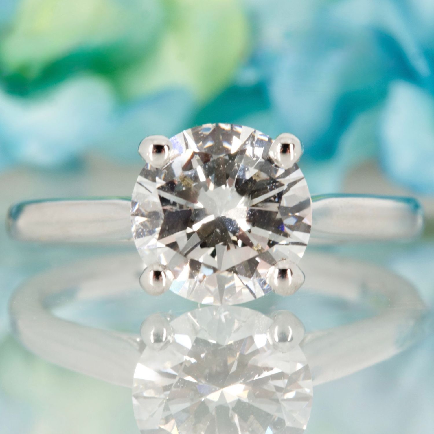 9ct White Gold 2.00ct Round Brilliant Cut Lab Grown Diamond Solitaire Ring