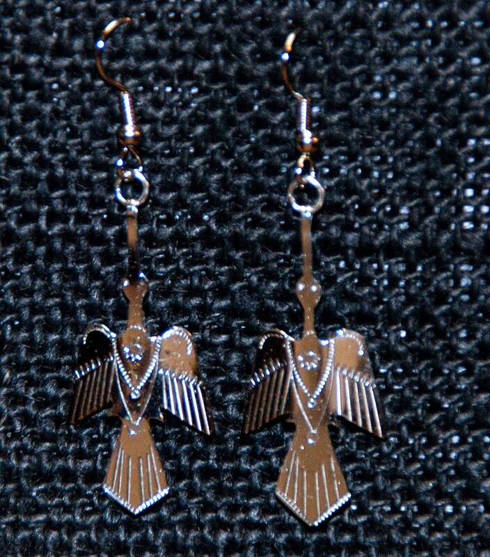 Earrings:  Waterbird, 1-Piece, Small  1 1/4"