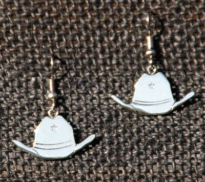 Earrings: Cowboy Hats, Front View, GS