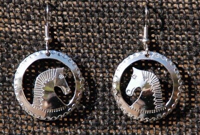 Earrings: Stallions in Circles