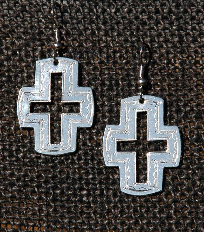 Earrings:  SW crosses with Cross Cut Outs