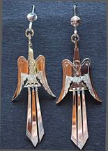 Earrings:  Waterbirds with hand-made wires