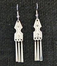 Earrings: Traditional #3 with fringes, 1 3/4