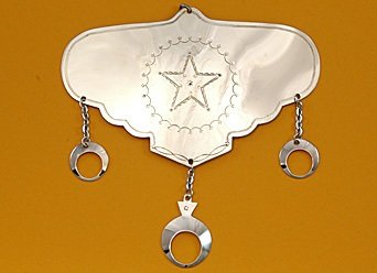 Pectoral:  "Cloud-shaped" with crescent dangles, Style 1 - 5" x 3"