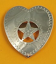 Tie Slide: Heart with Star Cut-Out 2 1/2