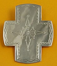 Tie Slide:  Southwest Cross, Style 1, 3"